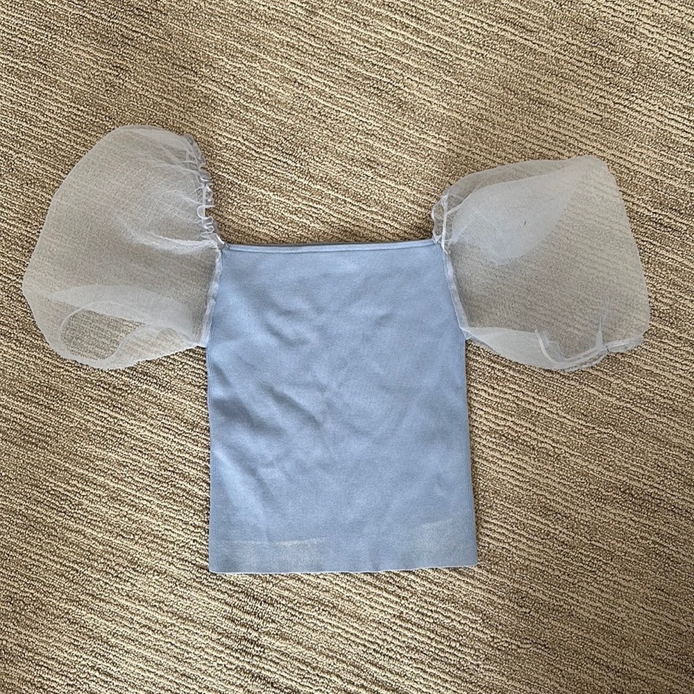 Blue Zara Crop Top